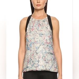 Sachin + Babi Flip Sequin Halter Top Sleeveless Cut Out Multicolored Size 2